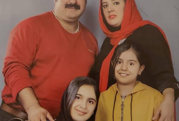 سلمان نون خ در کنار همسر و فرزندان